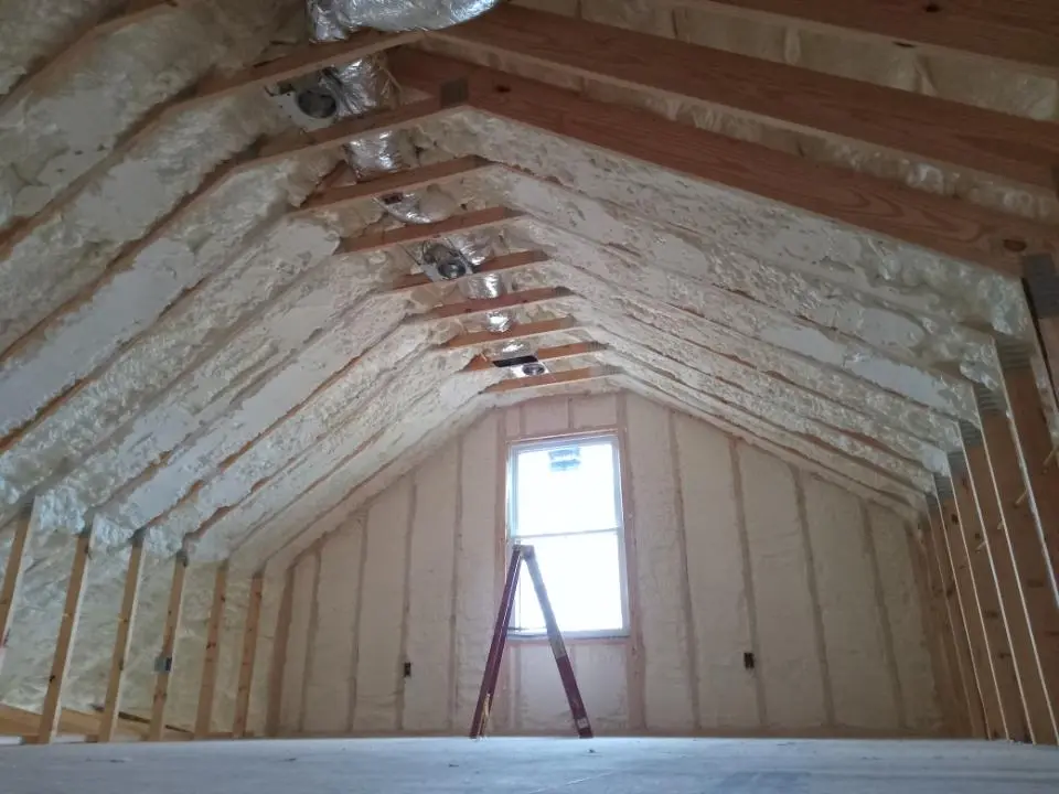 Spray foam roofing application for Crawl Space Insulation project in Mukwonago